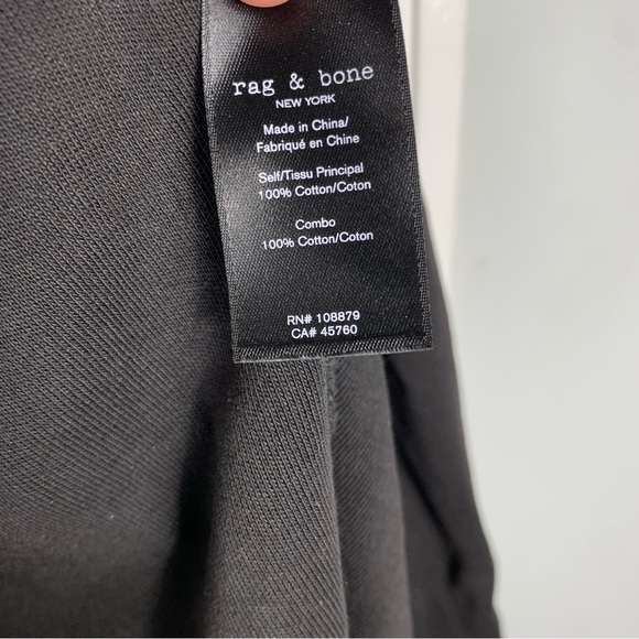 Rag and Bone Long Sleeve Button Down Shirt Black Size Large - Picture 4 of 4